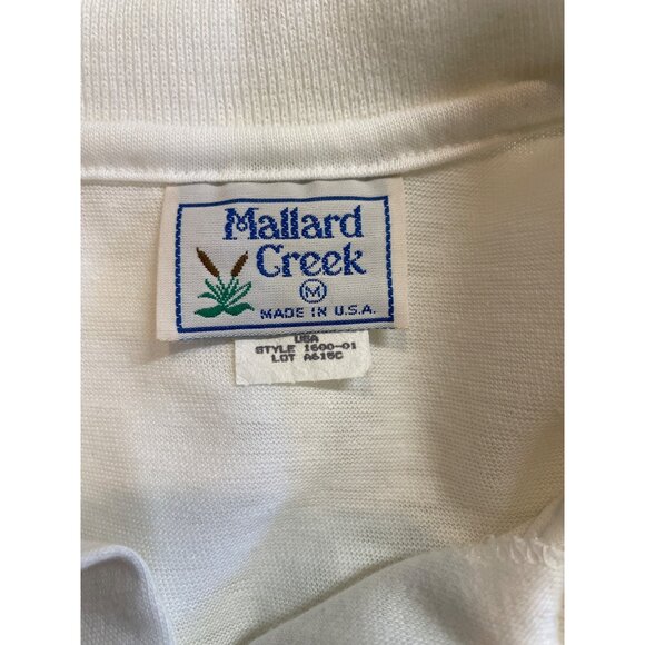 Vintage Corvette White Polo Shirt Mens Size Medium Short Sleeve Mallard Creek - Picture 9 of 10